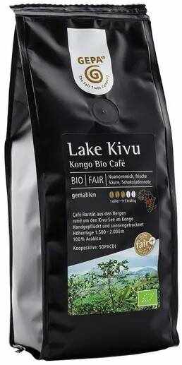 Cafea macinata Lake Kivu (Congo), eco-bio, 250 g, Fairtrade - Gepa
