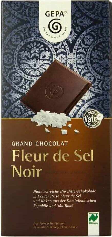 Ciocolata neagra Fleur de Sel Noir, eco-bio, 100 g, Fairtrade - Gepa