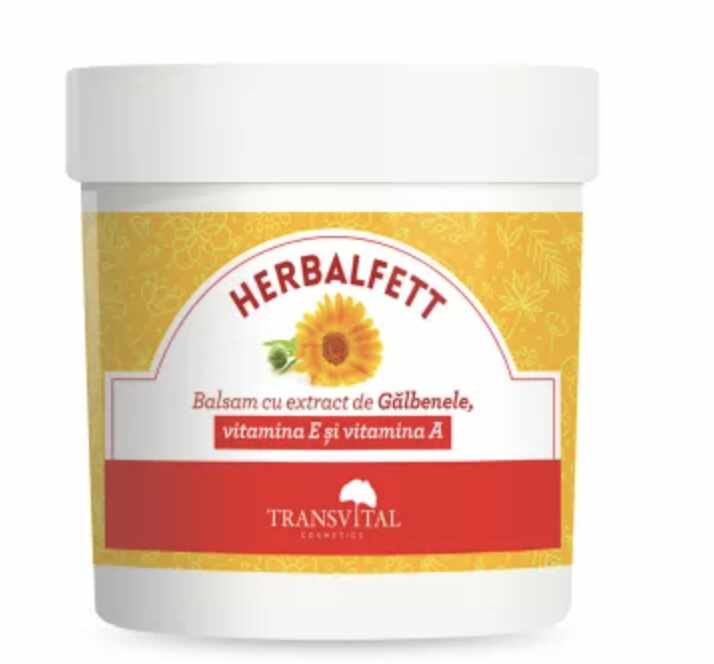 Crema cu Galbenele, Herbalfett, 250ml - Transvital
