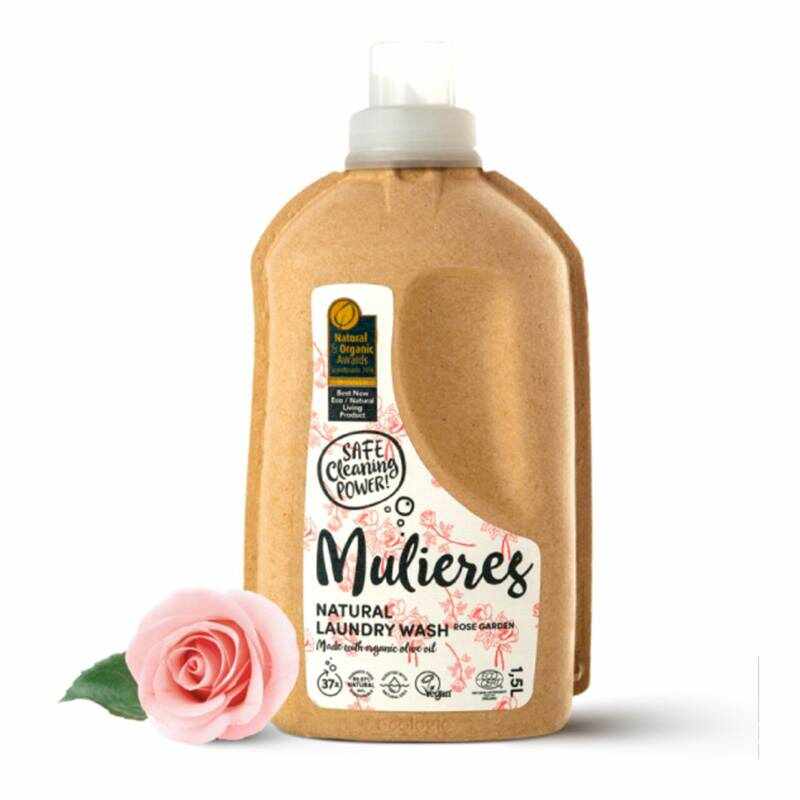 Detergent pentru rufe cu 99% ingrediente naturale Rose Garden, 1.5L - Mulieres