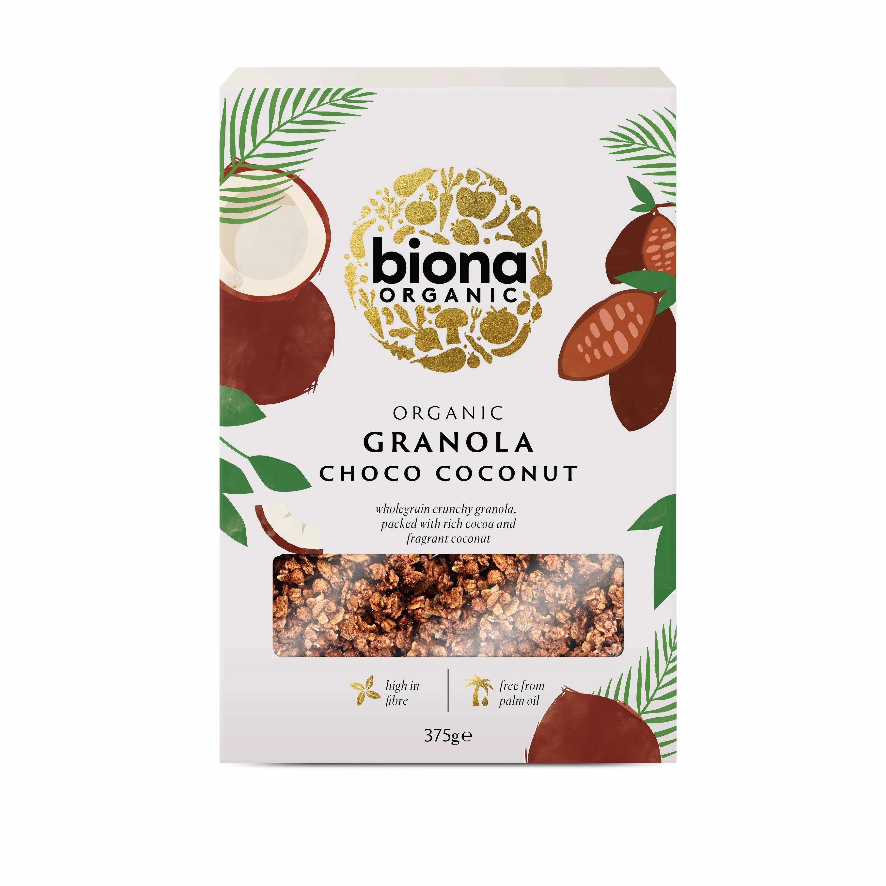 Granola cu ciocolata si cocos, eco-bio, 375g, Biona