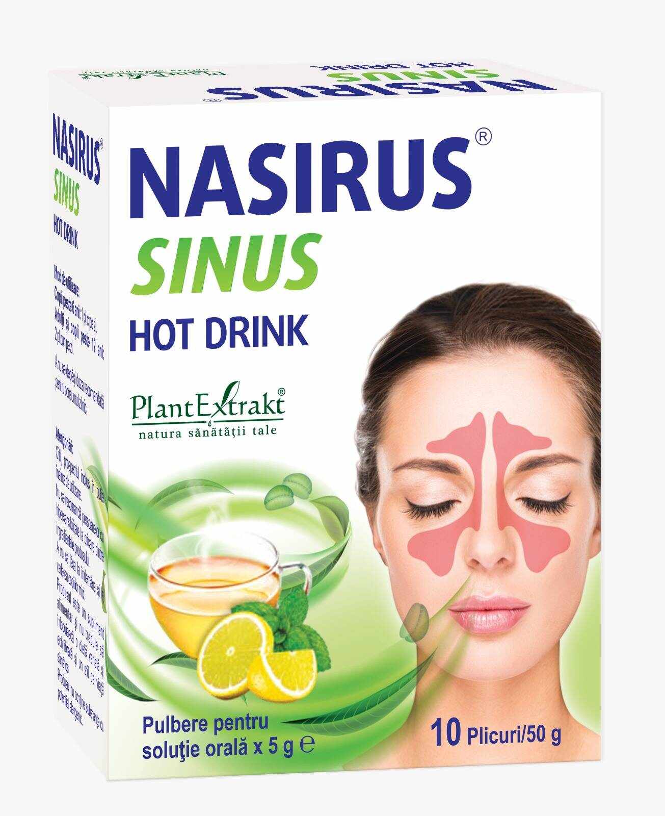 NASIRUS SINUS HOT DRINK 10 plicuri, Plantextrakt