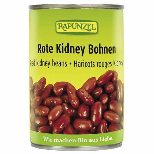 Fasole Kidney rosie in doza 400g ECO | Rapunzel