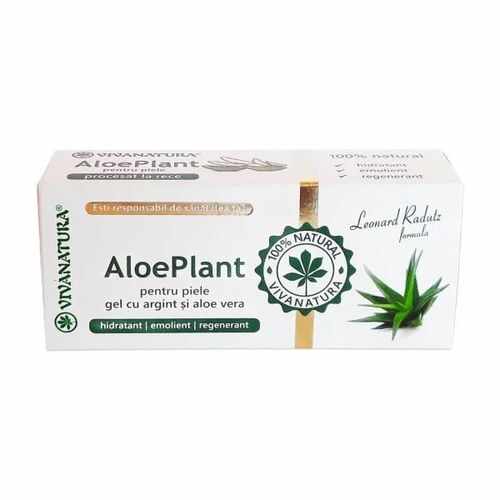 Aloe Plant – Gel cu Argint si Aloe Vera, 20ml | Vivanatura