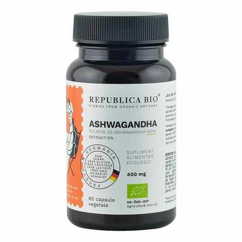 Ashwagandha Extract 5%, 60 capsule ECO| Republica BIO 