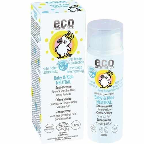 Cremă Bio Protecție Solară Bebe și Copii FPS50+ Pentru Piele Foarte Sensibilă, Fără Parfum, 50ml | Eco Cosmetics