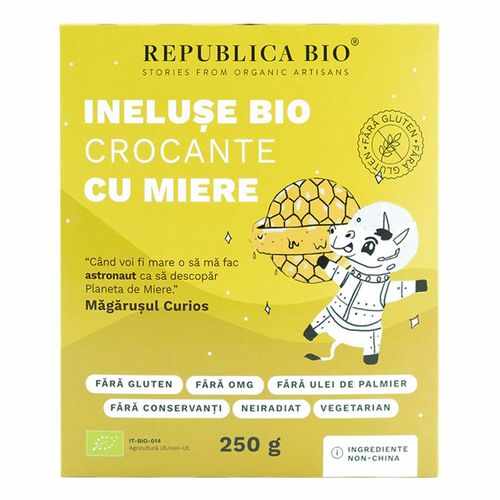 Inelușe Crocante cu Miere Fără Gluten, 250g ECO| Republica BIO