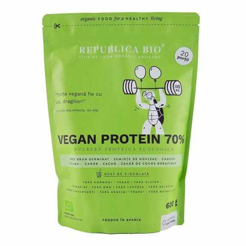 Vegan Protein 70%, Pulbere Funcțională, 600g ECO| Republica BIO