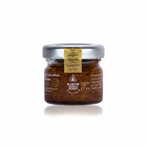 Baby, it`s cold outside - Cremă de miere crudă polifloră cu migdale rumenite | Aurum Noble Honey