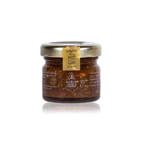 Bohemian Rhapsody - Cremă de miere crudă polifloră cu alune de pădure rumenite | Aurum Noble Honey