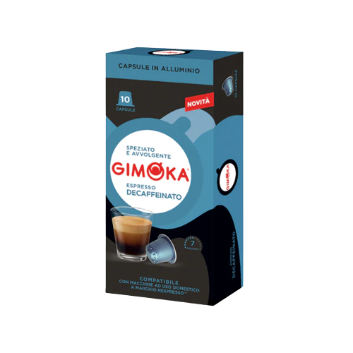 Gimoka Espresso Decaf 10 capsule cafea aluminiu compatibile Nespresso