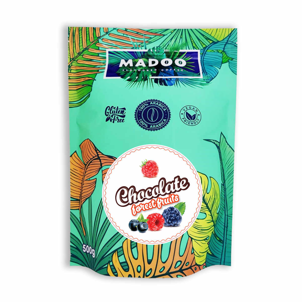 Madoo Chocolate Forest Fruits cafea boabe cu aroma de ciocolata si fructe de padure 500gr