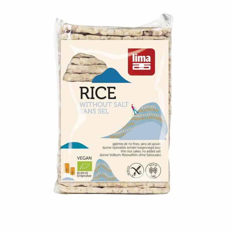 Rondele din orez expandat fara sare bio 130g, Lima