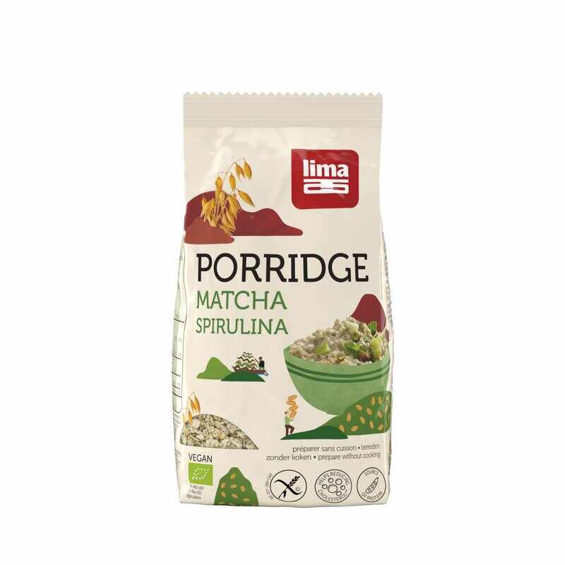 Porridge Express cu matcha si spirulina fara gluten bio 350g