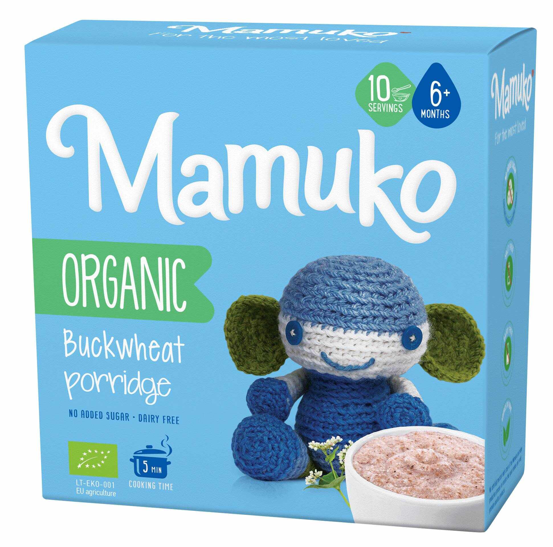 Porridge din hrisca eco-bio, 6+ luni, 200g Mamuko