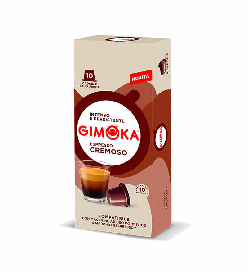 Gimoka Cremoso 10 capsule cafea compatibile Nespresso
