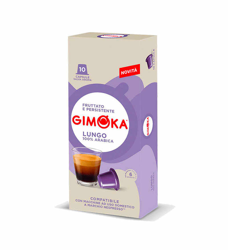 Gimoka Lungo 10 capsule cafea compatibile Nespresso