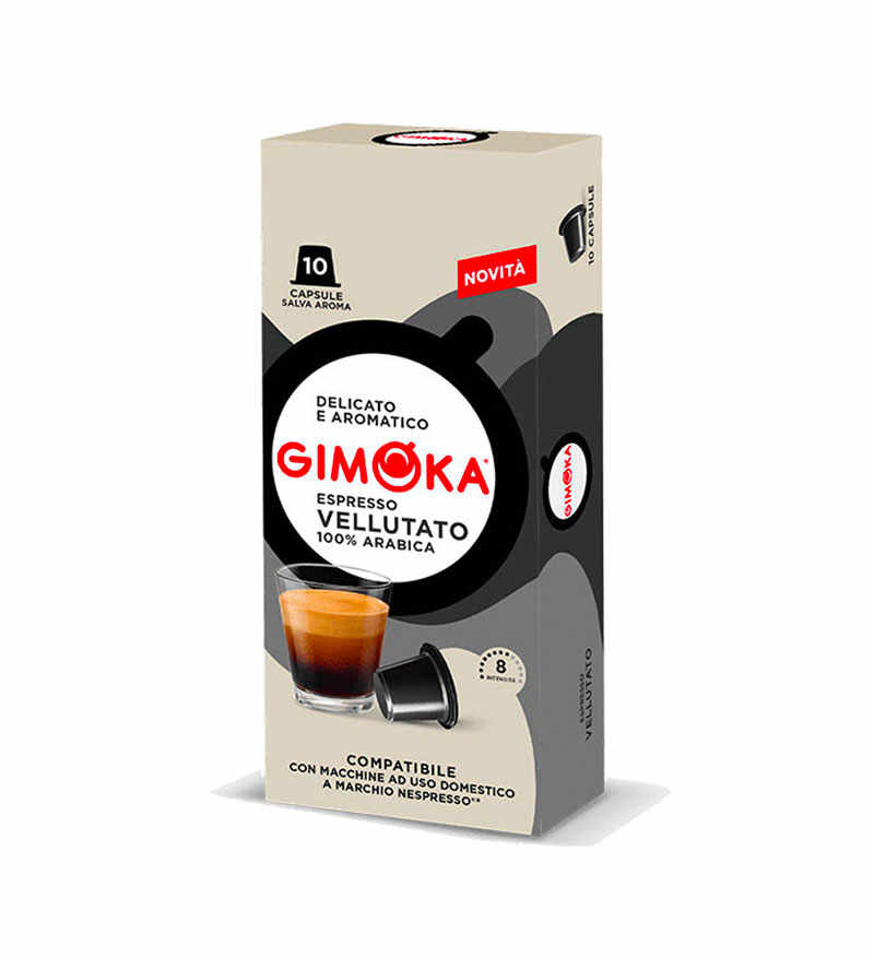 Gimoka Vellutato 10 capsule cafea compatibile Nespresso