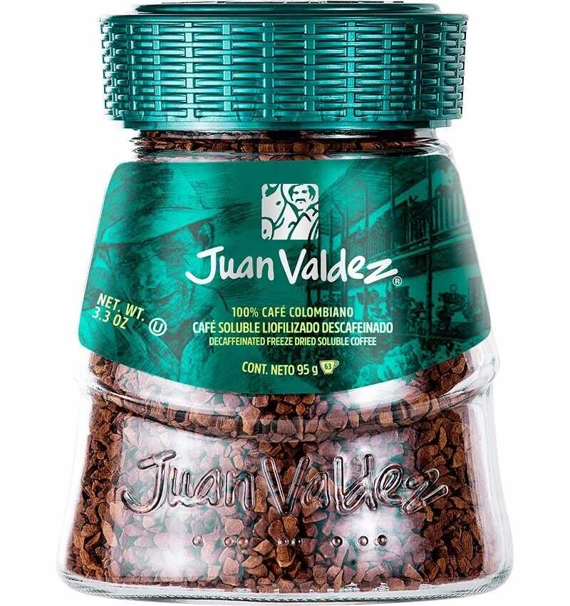 Juan Valdez cafea solubilă decofeinizata 95 g