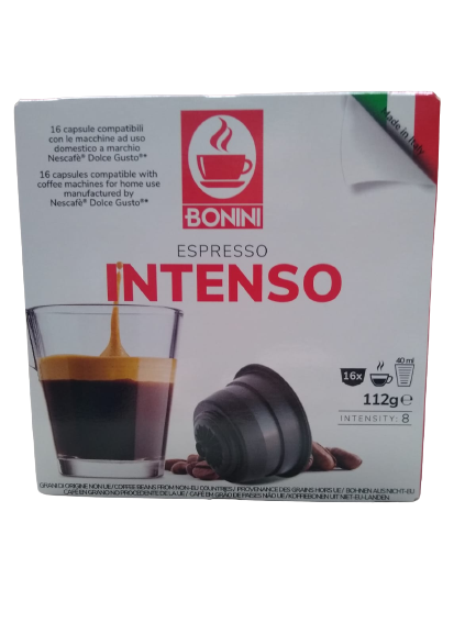 Bonini Espresso Intenso 16 capsule cafea compatibile Dolce Gusto