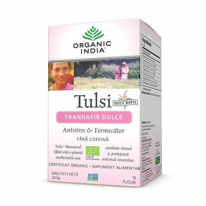 Ceai Tulsi (Busuioc Sfant) Trandafir Dulce | Antistres & Fermecator, plicuri