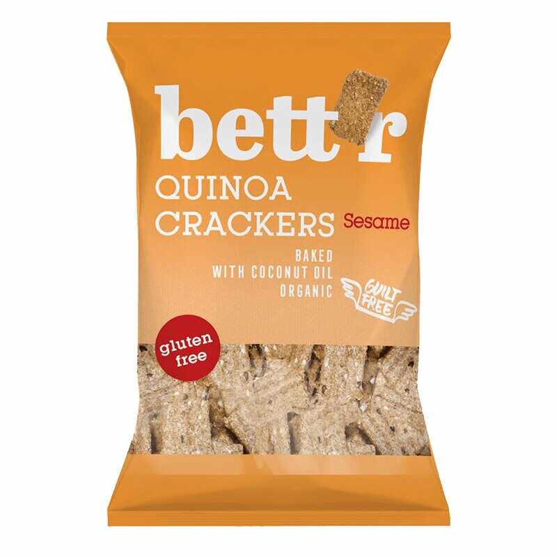 Crackers cu quinoa si susan fara gluten eco 100g Bettr