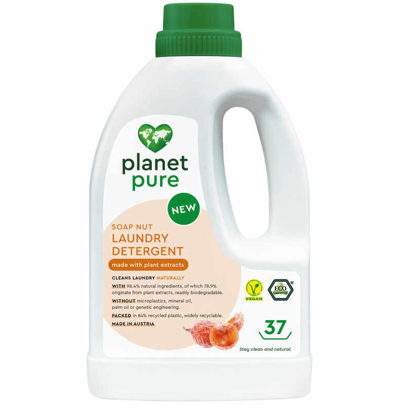 Detergent bio lichid pentru rufe - nuci de sapun - 1.48 litri, Planet Pure