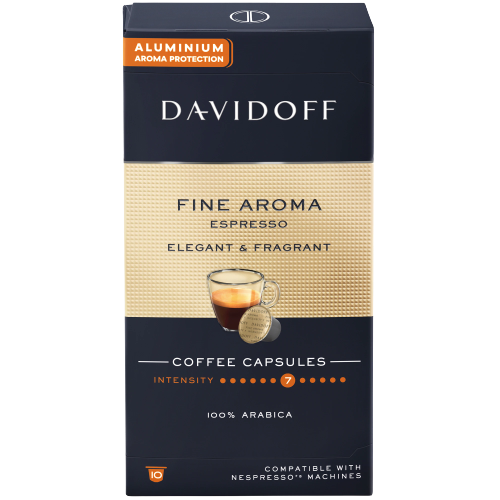 Davidoff Fine Aroma 10 capsule aluminiu compatibile Nespresso