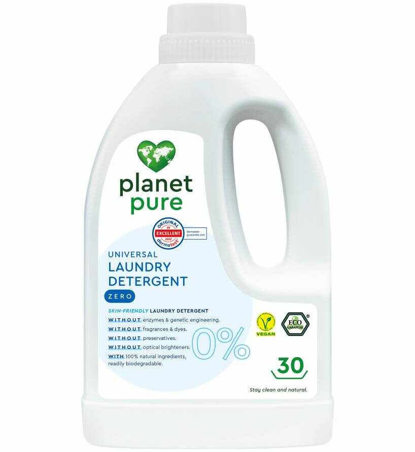 Detergent pentru rufe - neutru, hipoalergenic - eco-bio, 1.5 litri, Planet Pure