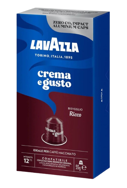 Lavazza Crema e Gusto Ricco 10 capsule aluminiu compatibile Nespresso