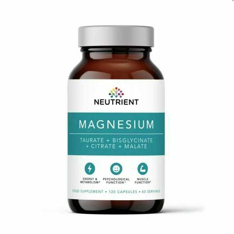Magneziu (taurat, bisglicinat, citrat, malat)(120 capsule), Neutrient