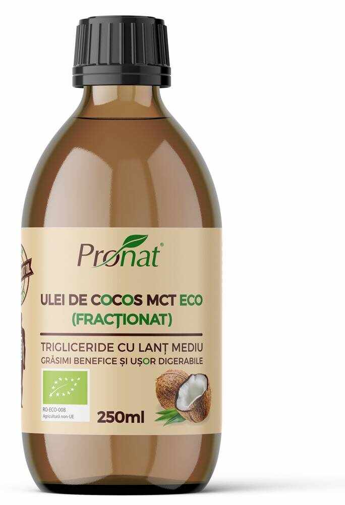 Ulei de cocos MCT, eco-bio, 250 ml, Pronat