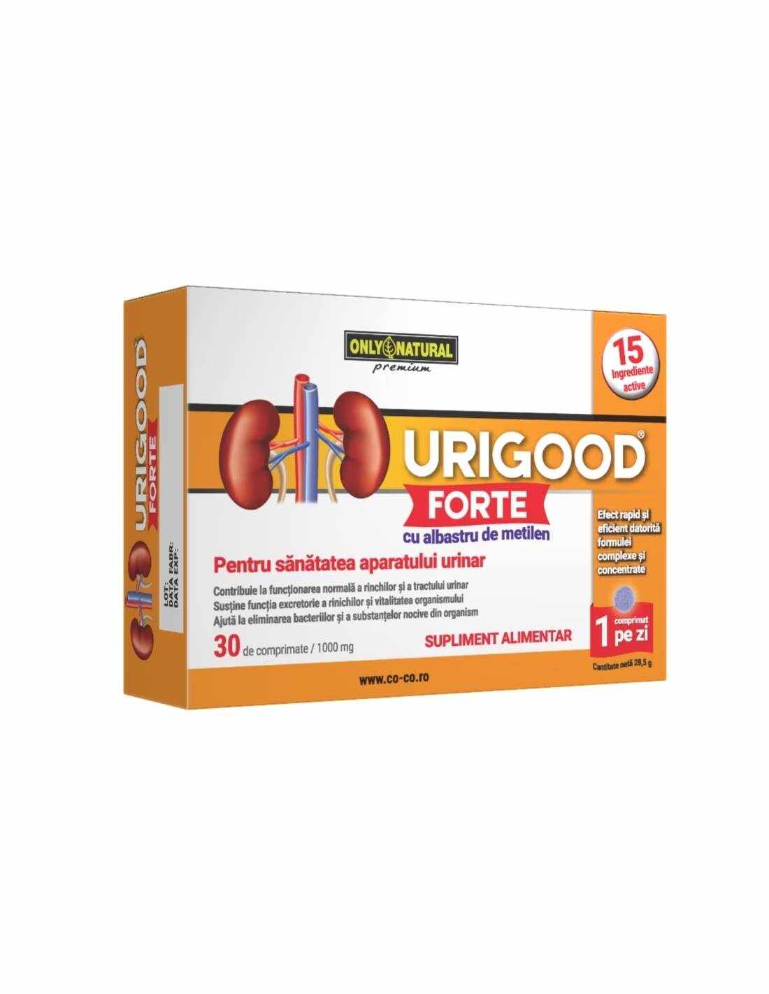 Urigood forte 1000 mg, 30 comprimate, Only Natural