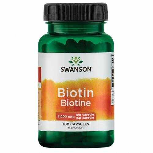 Biotin, Vitamina B7, 5000 mcg, 100 capsule, Swanson