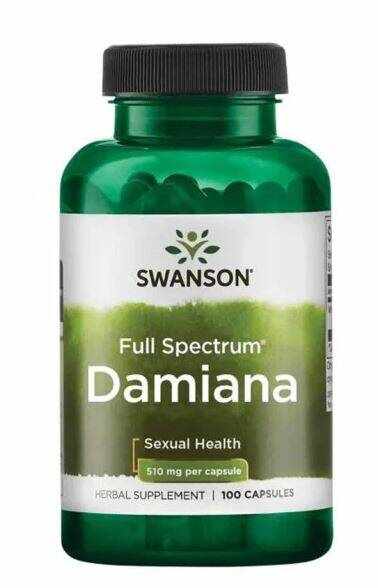 Damiana Leaves 510 mg, 100 Capsule - Swanson