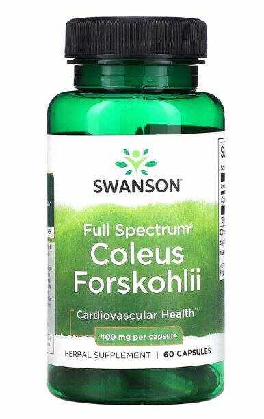 Full Spectrum Coleus Forskohlii 400mg, 60 capsule - Swanson