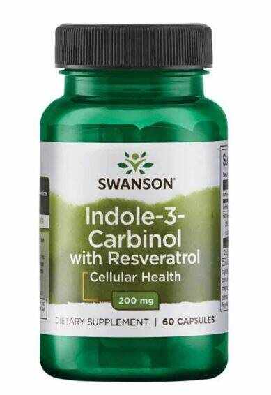 Indole-3-Carbinol with Resveratrol 200 mg, 60 capsule - Swanson