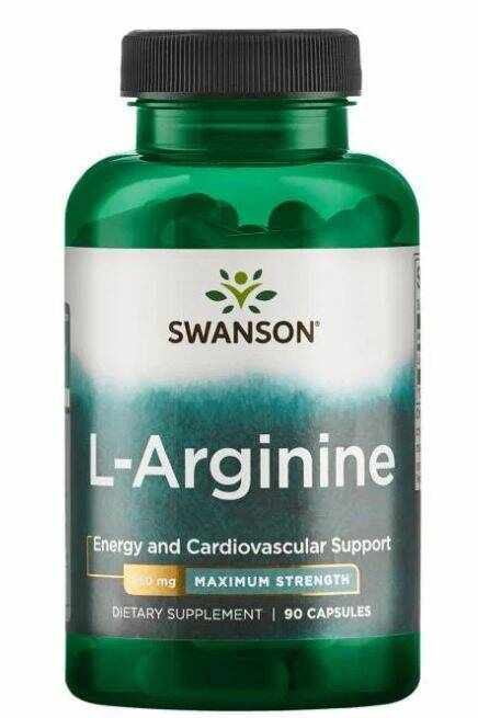 L-Arginine Maximum Strenght 850 mg, 90 Capsule - Swanson