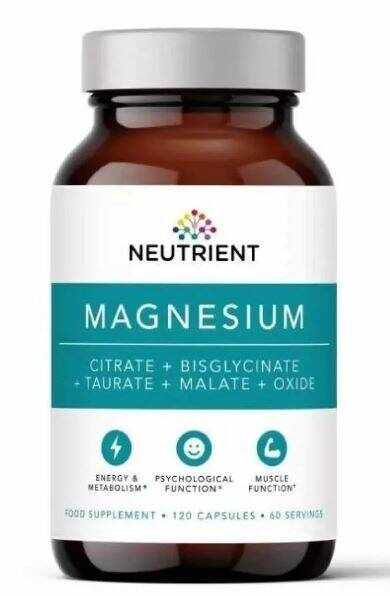 Magnesium Taurate + Bisglycinate + Citrate + Malate + Oxide (120 capsule), Neutrient