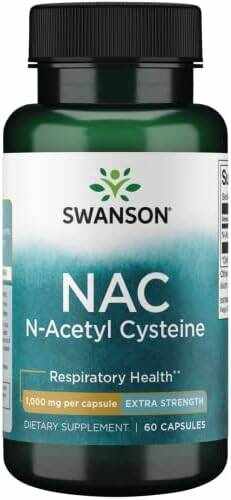 N-Acetyl Cysteine NAC Extra Strength Esential Pentru Ficat Plamani, 1000 mg, 60 capsule, Swanson
