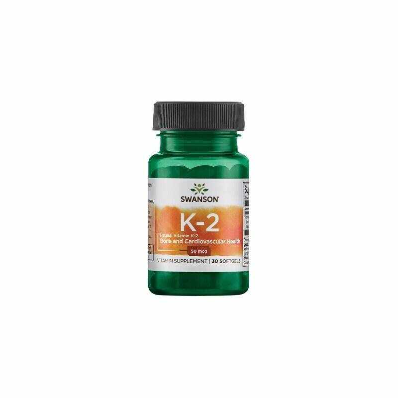 Natural Vitamin K2 (Menaquinone-7 din Natto), MenaQ7 MK7, 100 mcg, 30 capsule, Swanson