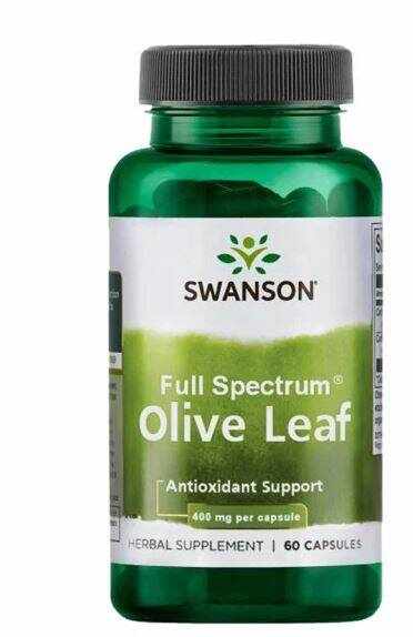 Olive Leaf (Frunza de Maslin) 400 mg, 60 capsule - Swanson