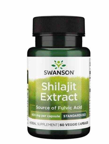Shilajit Extract Standardizat 400 mg, 60 capsule - Swanson