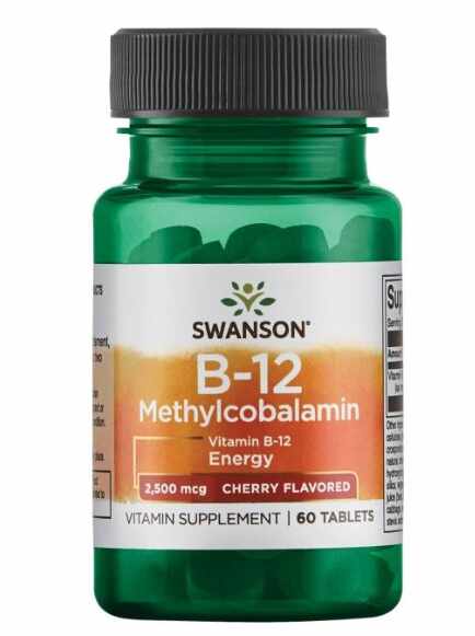 Vitamin B12 Methylcobalamin 2500 mcg, 60 tablete - Swanson