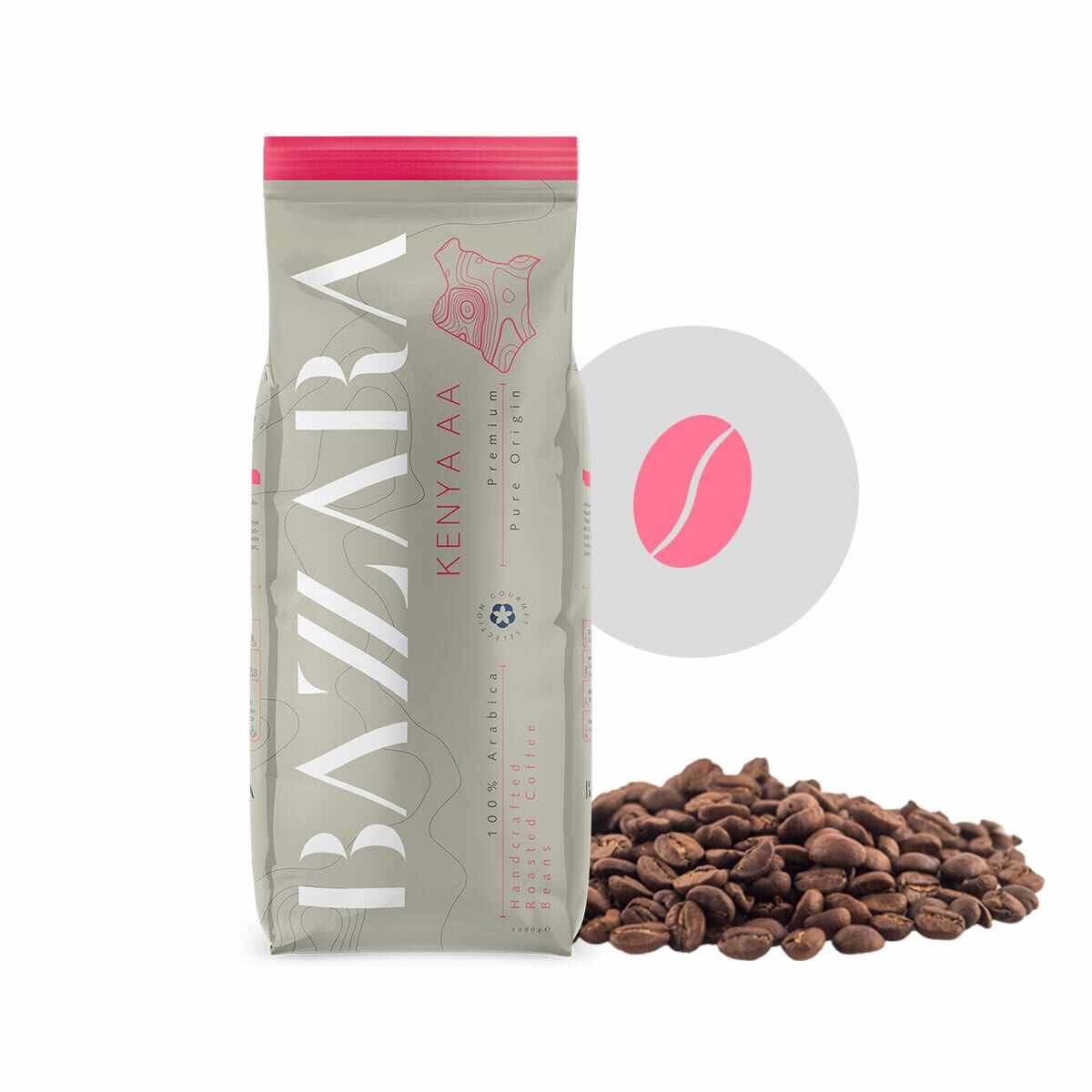 Bazzara Kenya AA cafea boabe de origine 1kg