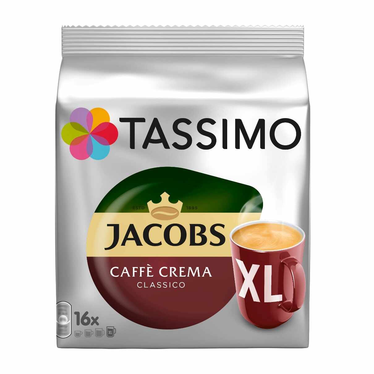 Capsule Jacobs Tassimo Caffe Crema Classico XL 16 buc