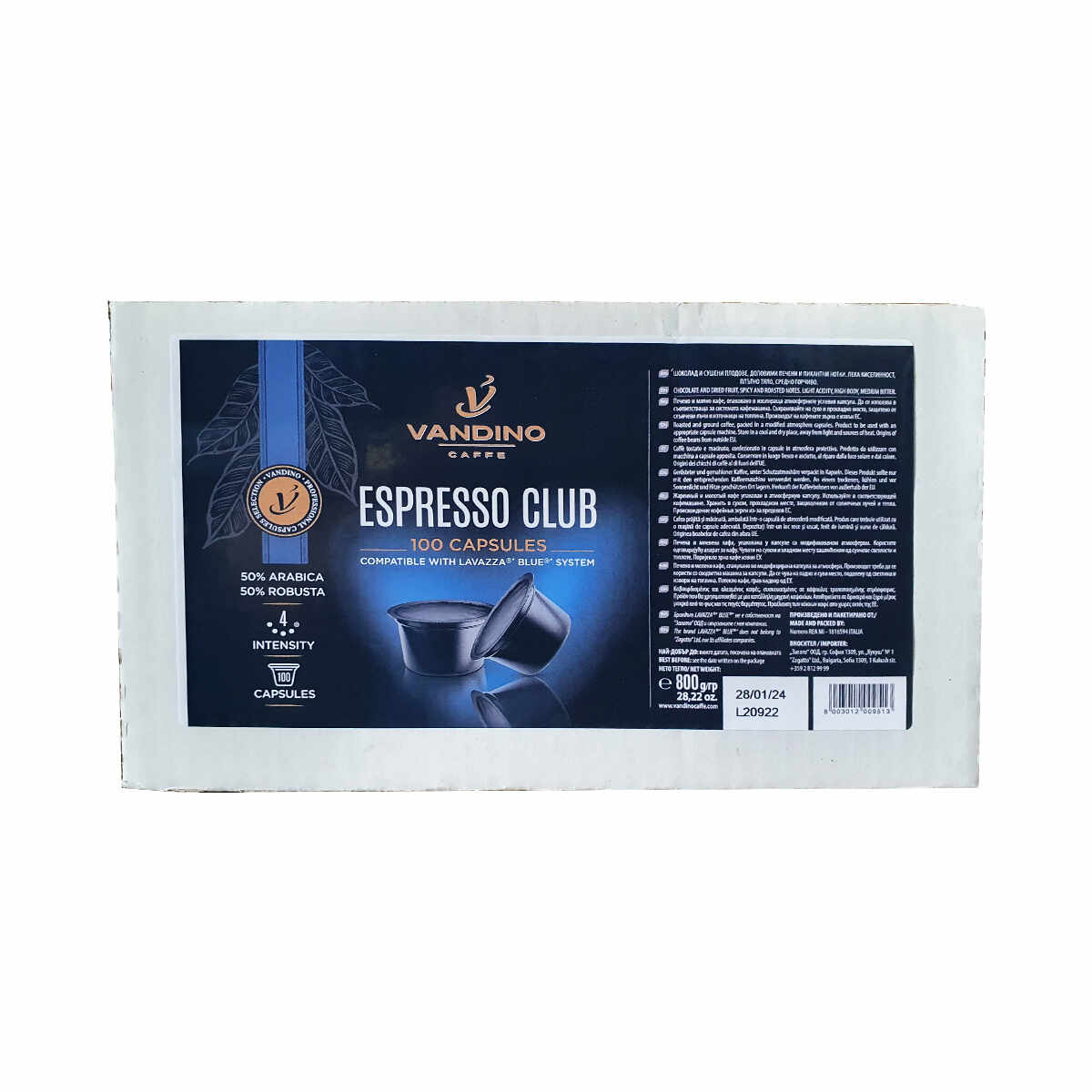 Vandino Club capsule compatibile Lavazza Blue 100 buc