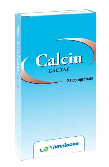CALCIU LACTAT 24 Comprimate - AMNIOCEN