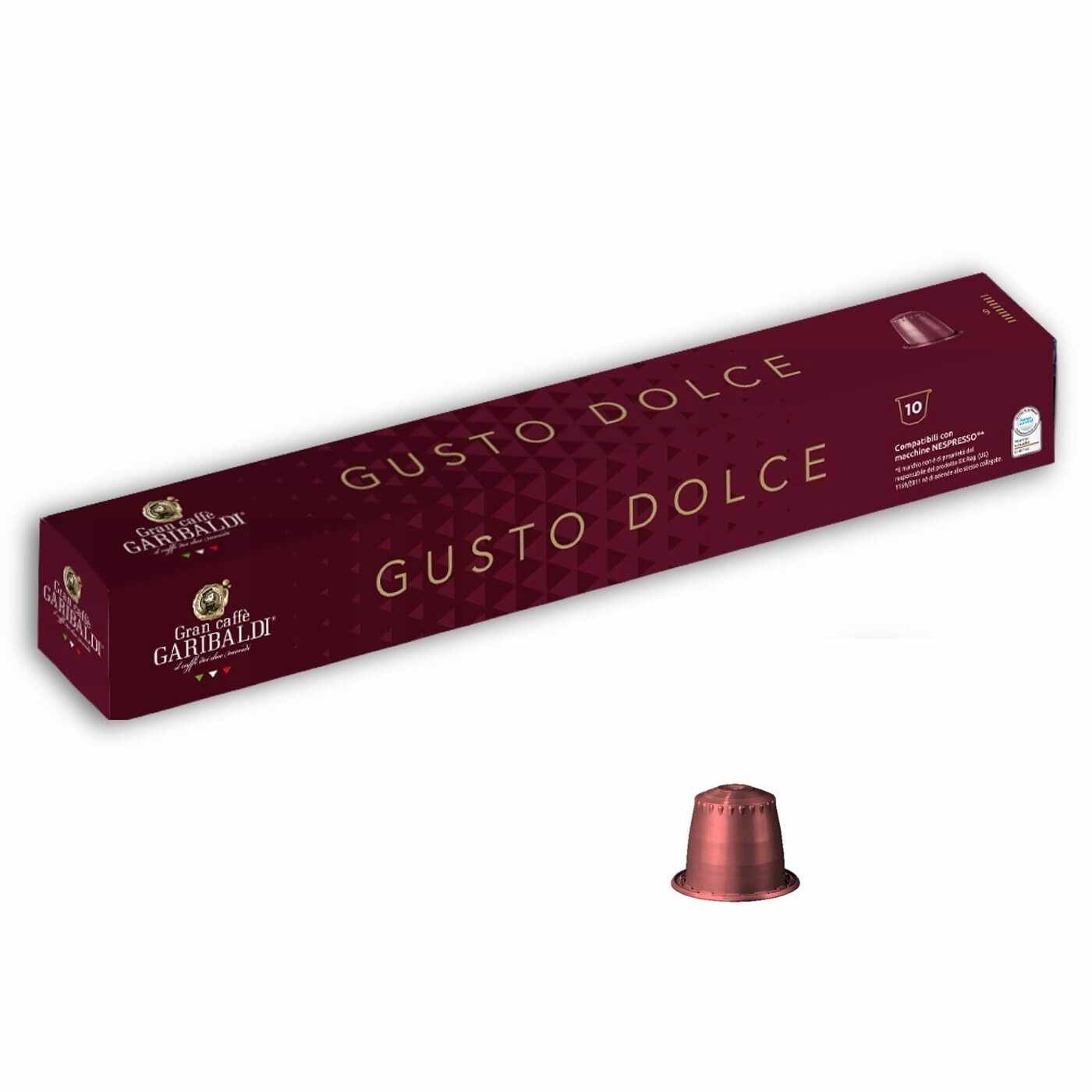 Garibaldi Gusto Dolce capsule compatibile Nespresso 10 buc