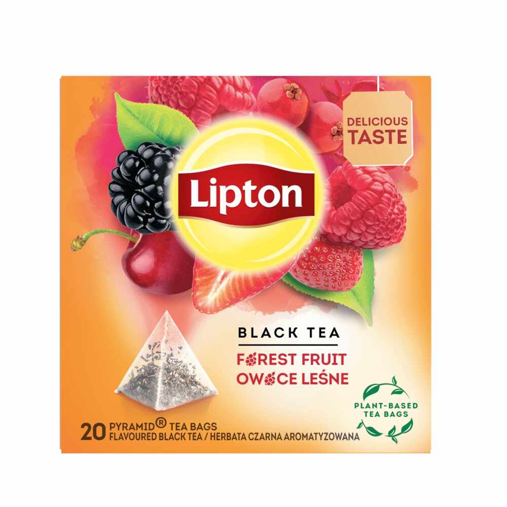 Lipton Black Tea Forest Fruit ceai piramida 20 buc